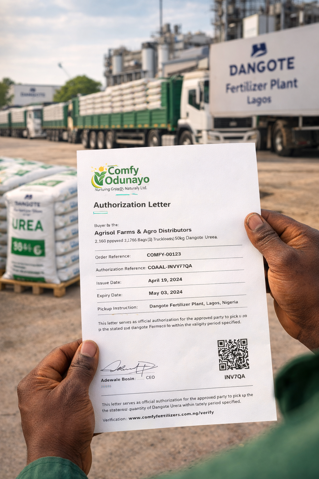 Authorization-led fertilizer release workflow